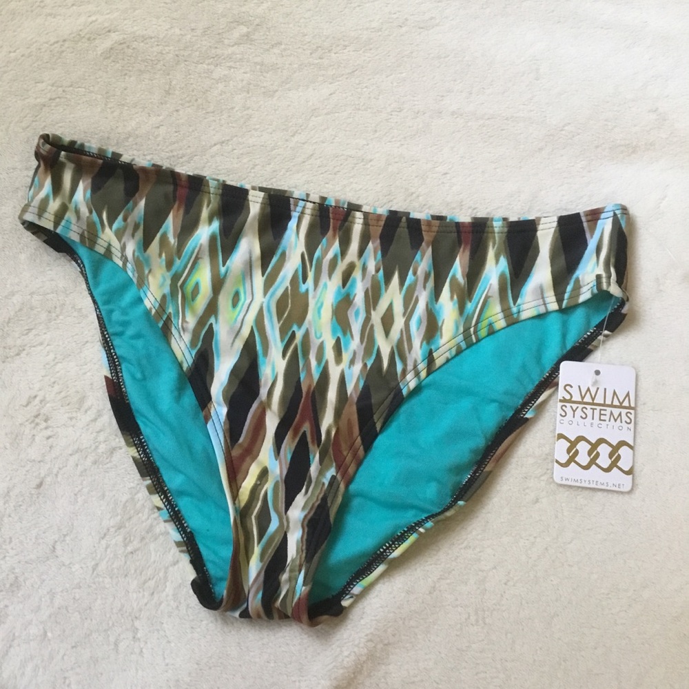 New Swim Systems geometric print high waist bikini